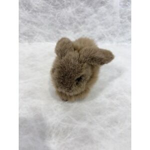 Vintage Ty Inc 1993 Brown Bunny Rabbit Plush Long Hair Bean Bag Stuffed Animal